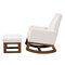 Baxton Studio Yashiya OffWhite Boucle Upholstered  Walnut Brown Finished Wood Rocking ChairOttoman Set 2PC 225-12925-12926-ZORO - alternate 7